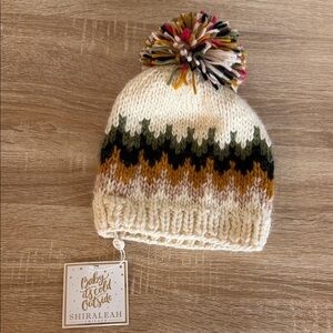 Shiraleah Multicolor Knit Beanie with Pom-Pom